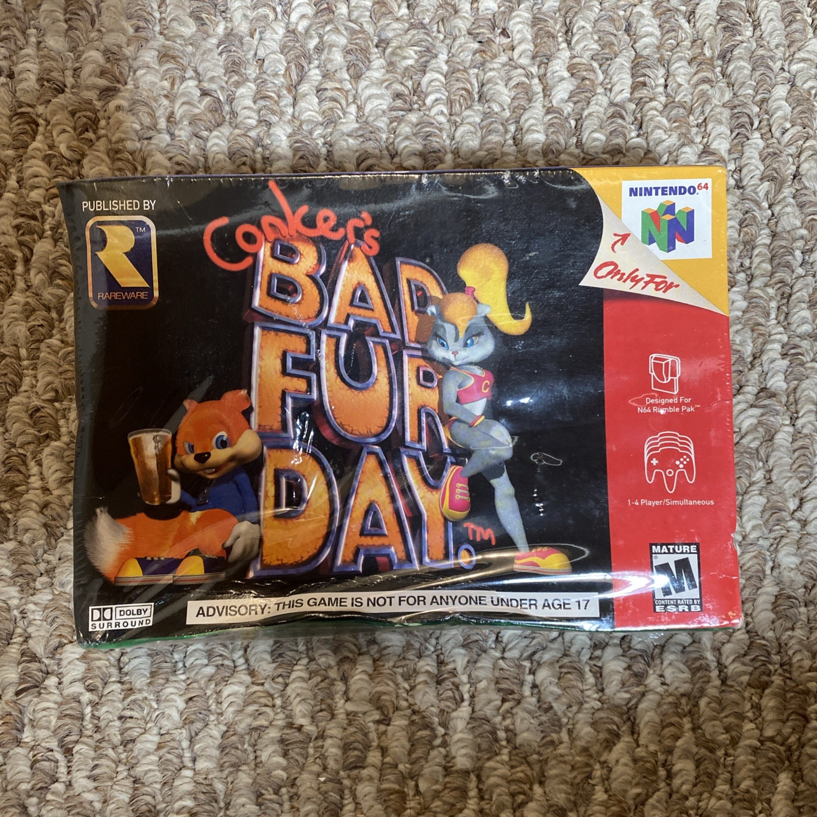 SEALED Conker’s Bad Fur Day Nintendo 64 N64 Brand New Factory Sealed