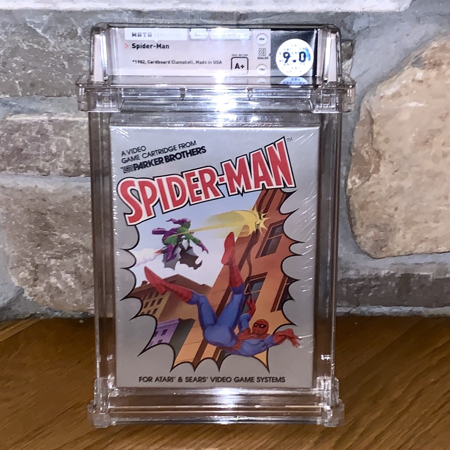 New Atari 2600 Spiderman WATA 9.0 Factory Sealed 1982 Spider-Man A+ Seal