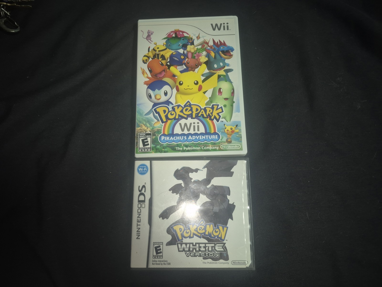 Pokemon White Version AndPokePark Wii Pikachu’s Adventure CASE AND MANUAL ONLY