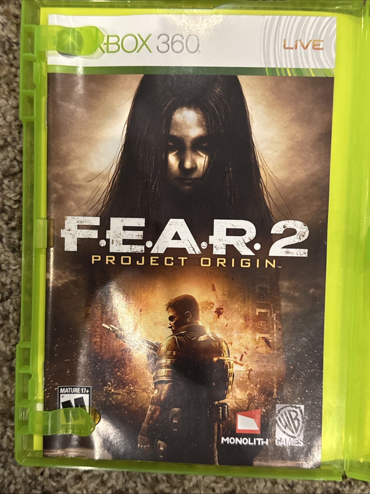 F.E.A.R. 2: Project Origin (Microsoft Xbox 360, 2009) CIB – Tested
