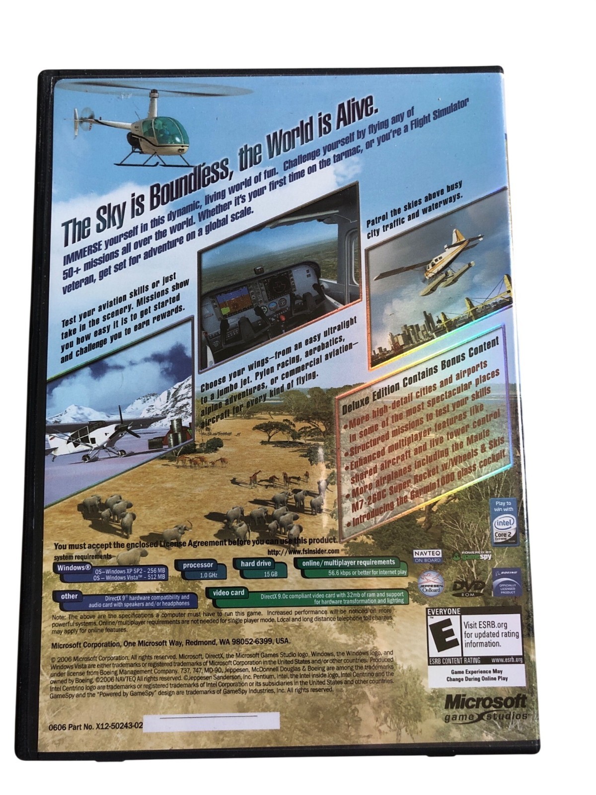 Microsoft Flight Simulator X Deluxe Edition PC DVD Game Manuals KEY