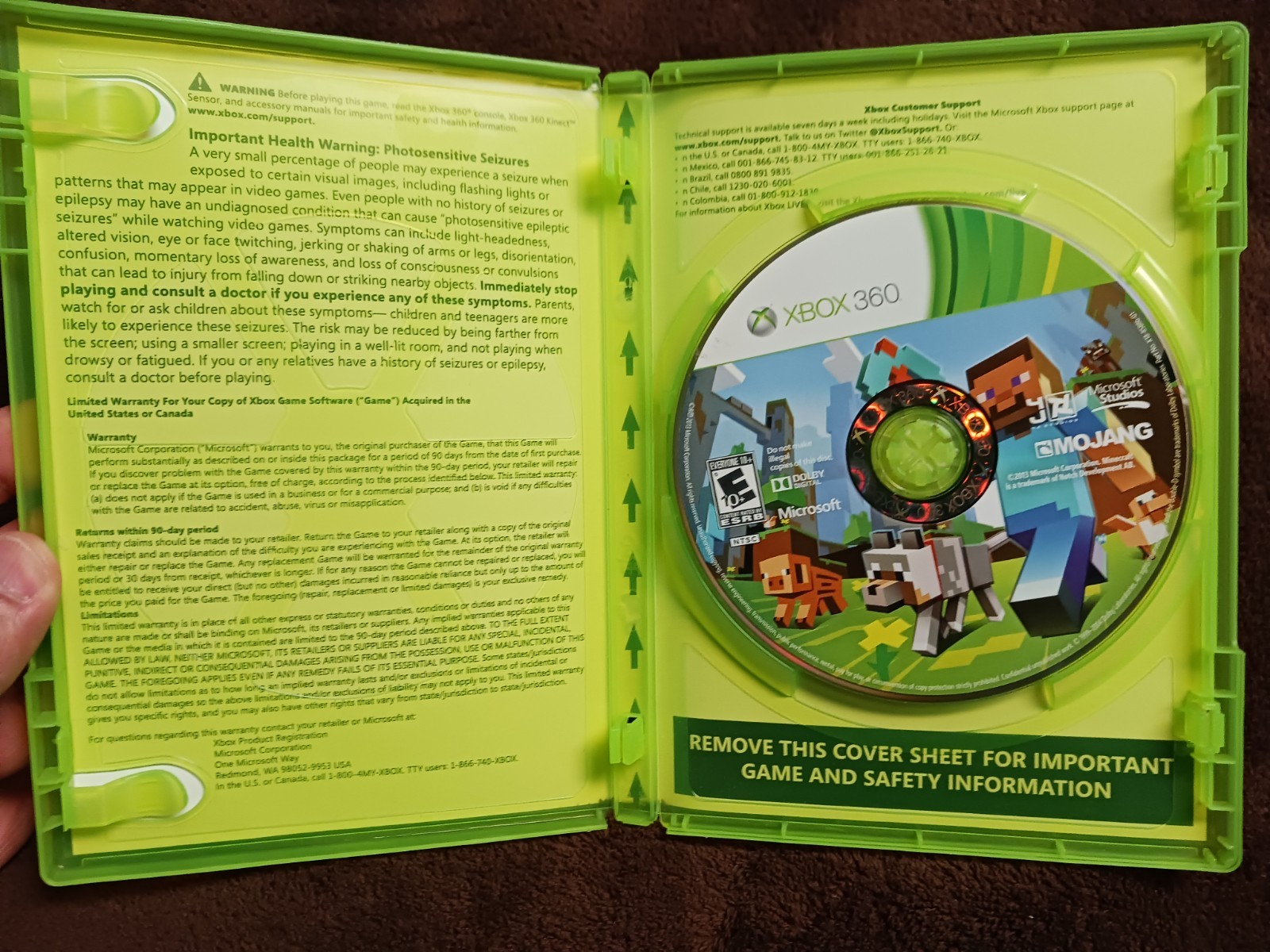 Minecraft Xbox 360 Edition Microsoft Mojang No Manual Tested!