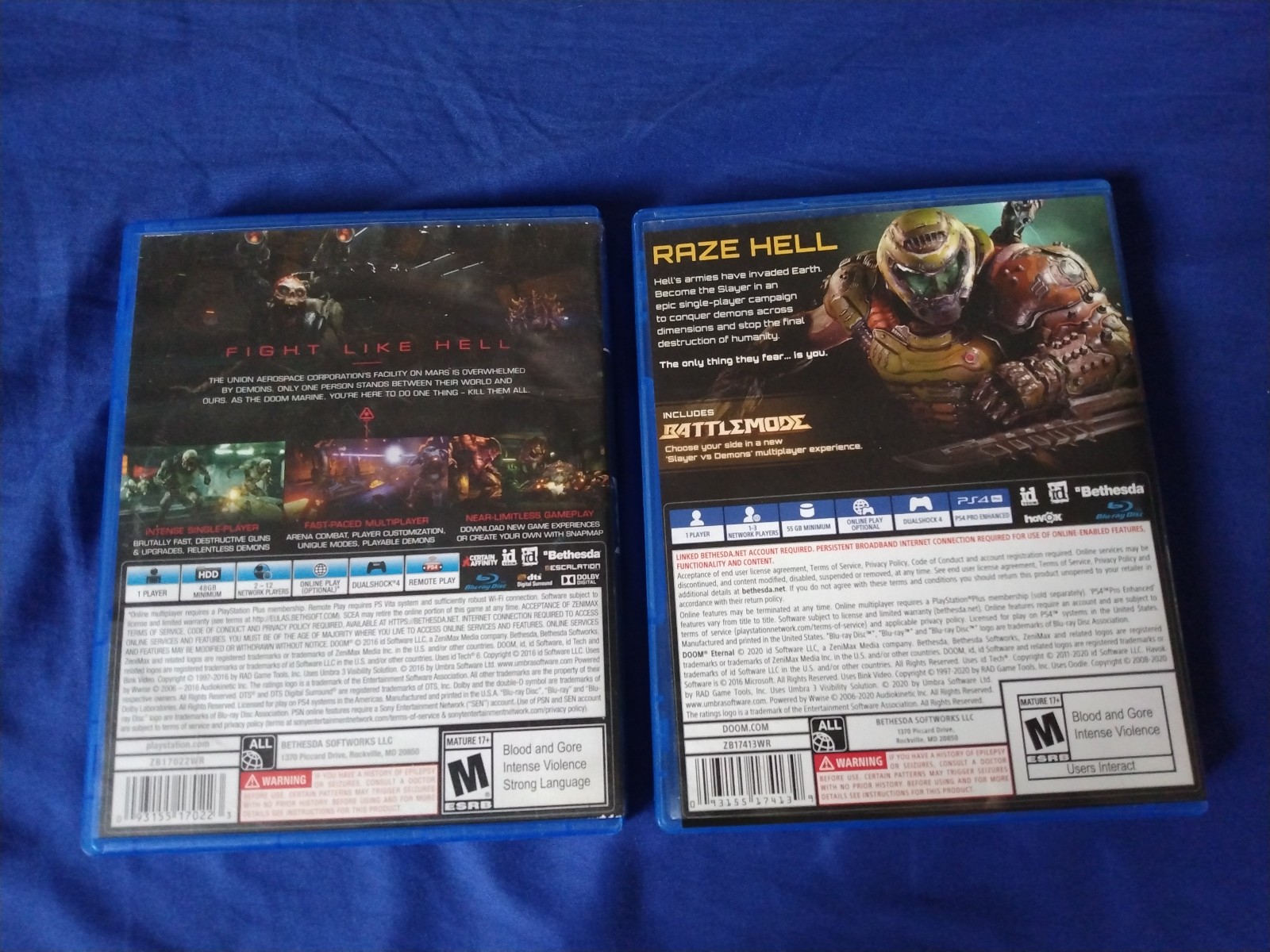 Doom and Doom Eternal ps4 playstation 4