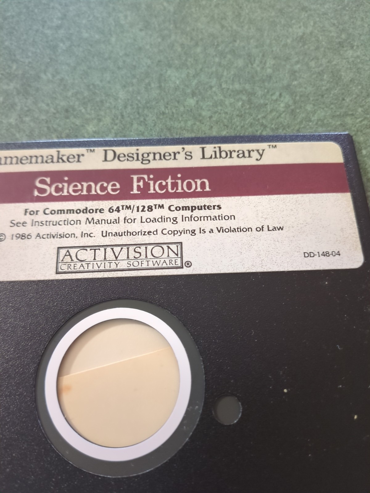 GAMEMAKER DESIGNER’S LIBRARY SCIENCE FICTION 5.25″ DISK 1986 COMMODORE 64