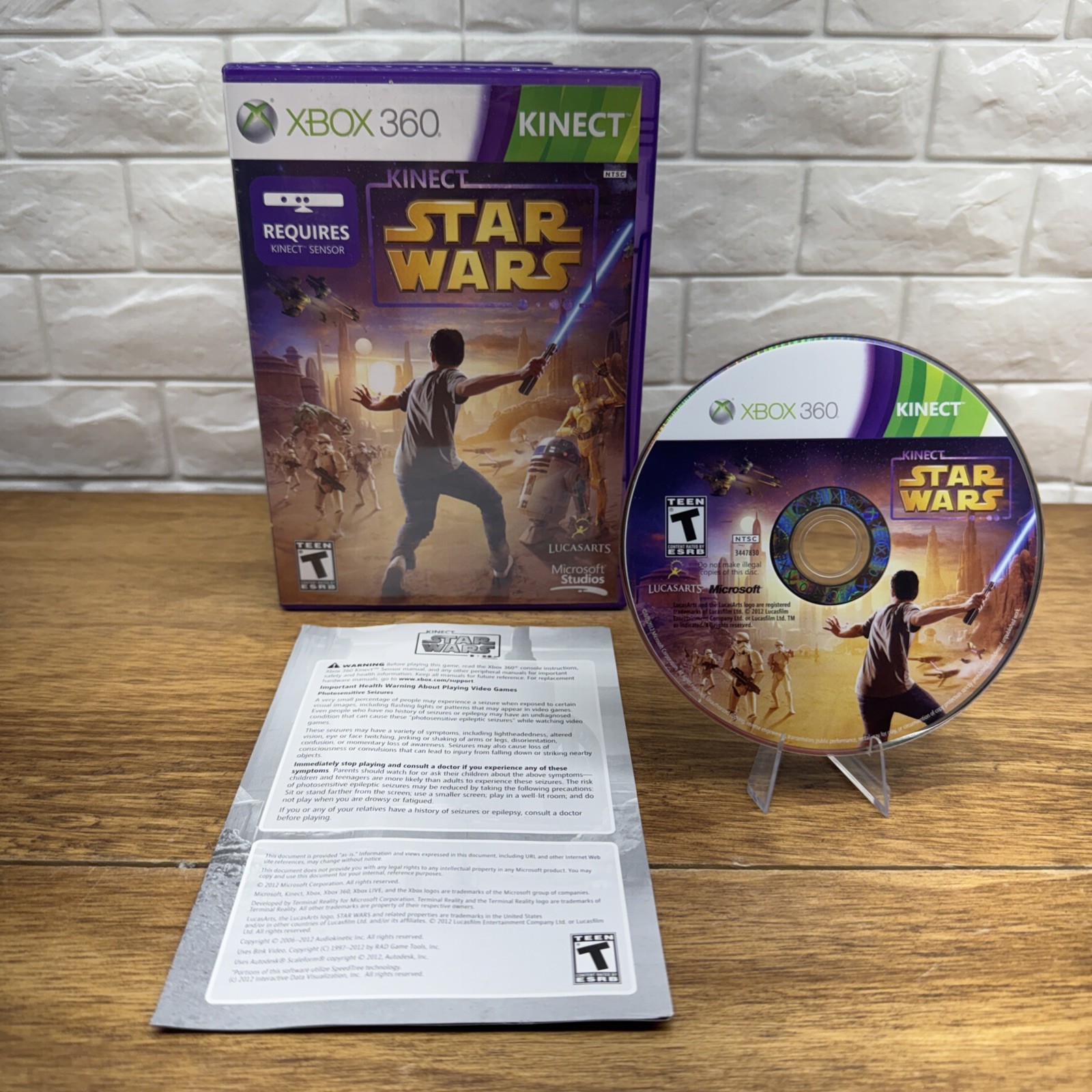 Kinect Star Wars (Microsoft Xbox 360, 2012) CIB Refurbished 1 Yr Warranty