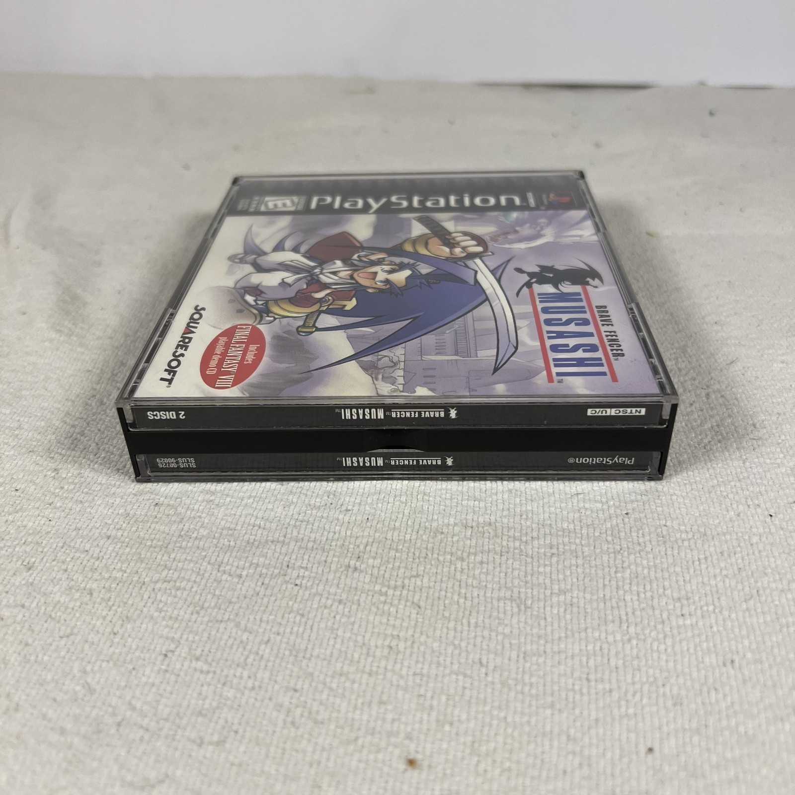 Brave Fencer Musashi FFVIII Demo Disc Playstation PS1 Complete CIB TESTED