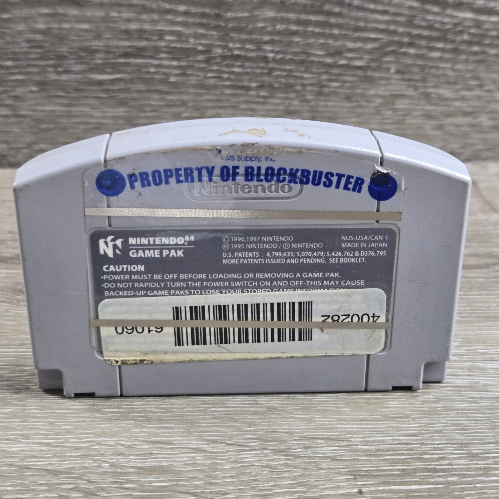 Nintendo NUS-006 A Bug’s Life Video Game N64 Gray Blockbuster Label Tested