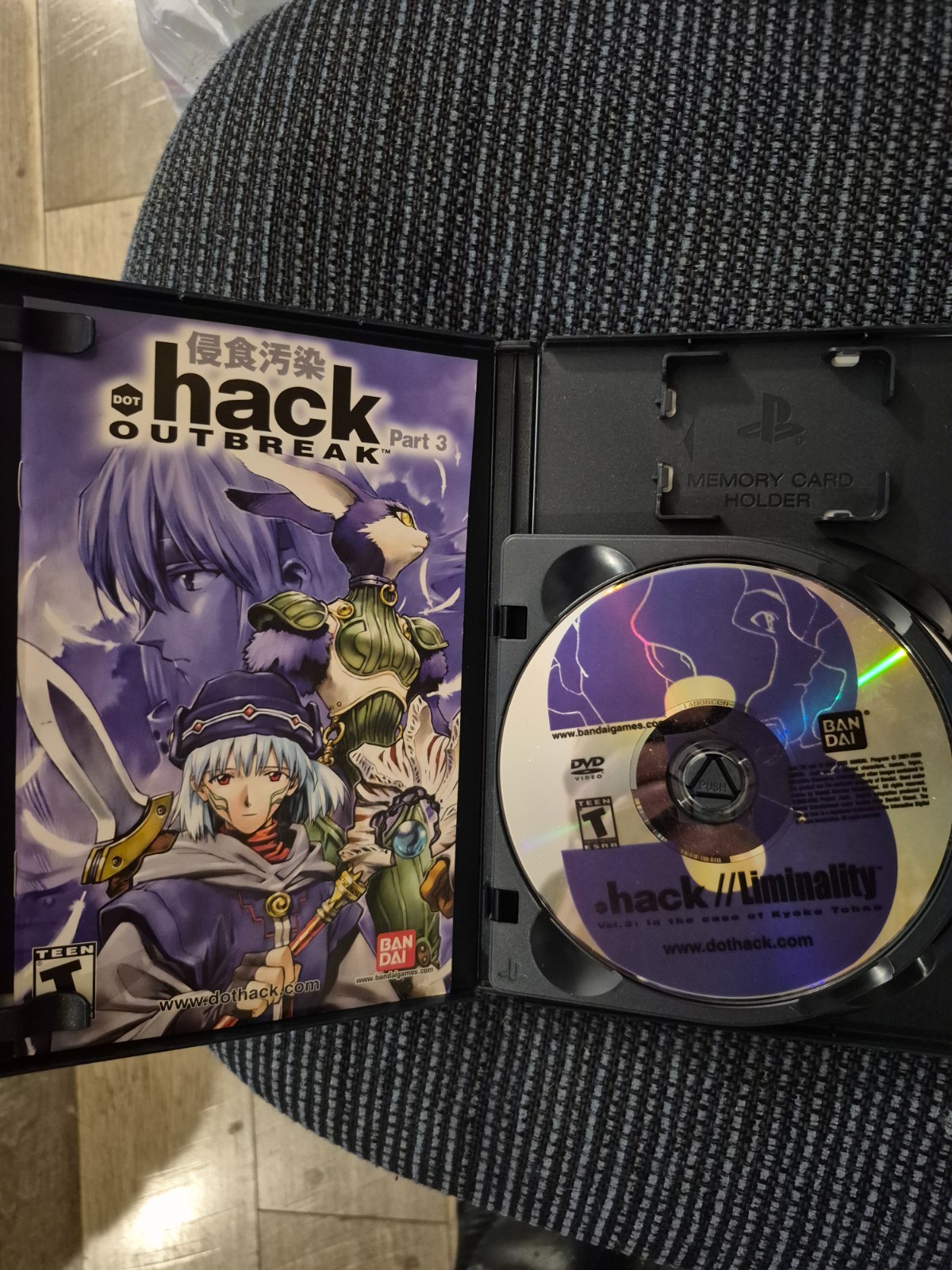 .hack Outbreak Part 3 PS2 2003 Black label COMPLETE w/ bonus DVD