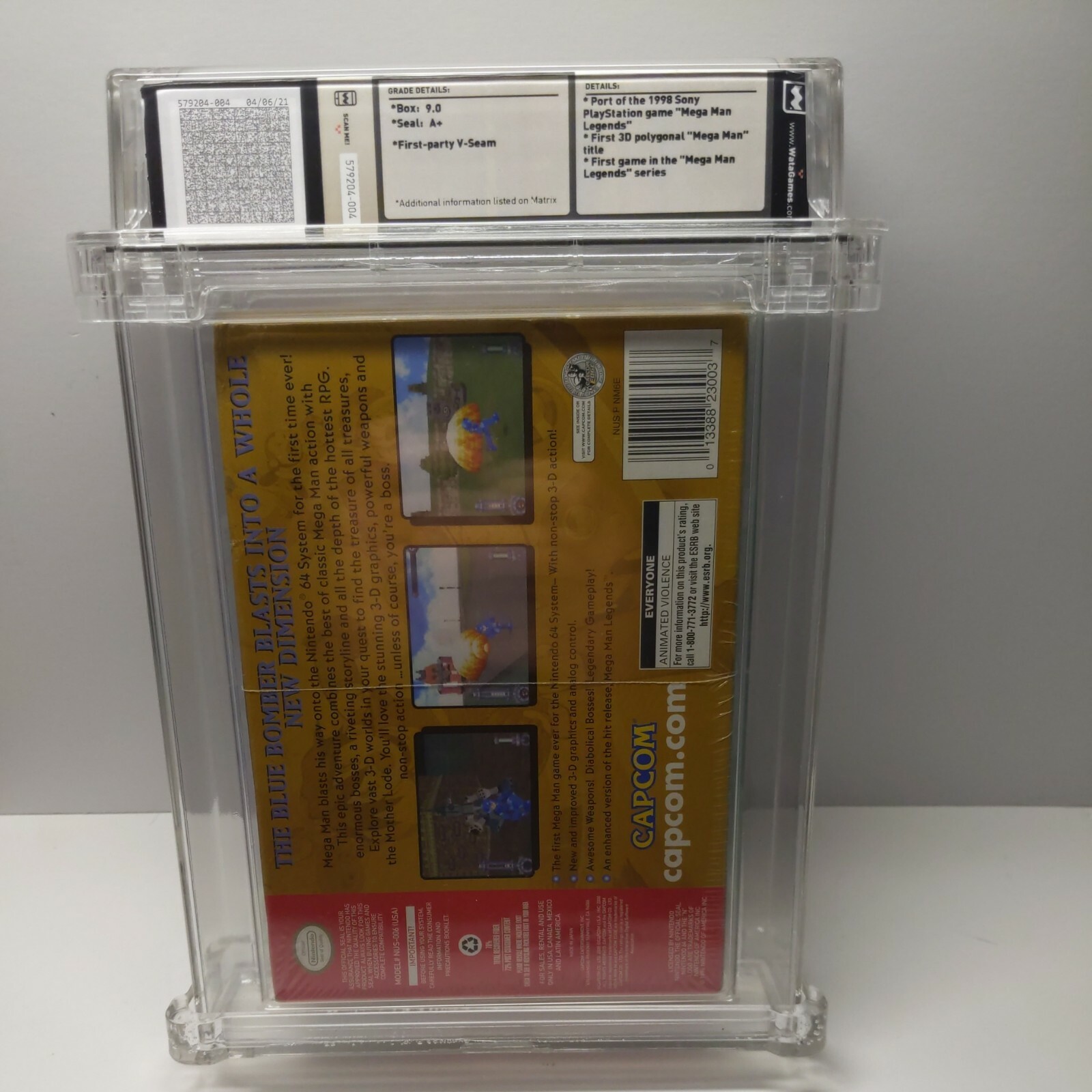 N64 Nintendo 64 MEGA MAN 64 9.0 A+ NEW FACTORY SEALED WATA GRADED 1ST PRINT LOOK