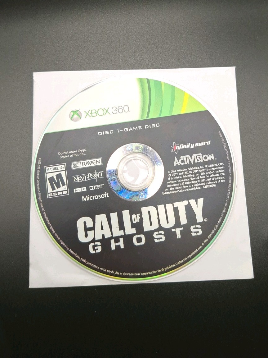 Call of Duty: Ghosts 2013 for Xbox 360 | Disc 1 Game Disc | Tested