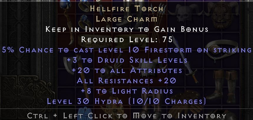 ⭐ Perfect Hellfire Torch Druid 20/20 PC – Diablo 2 Resurrected D2R SC NL
