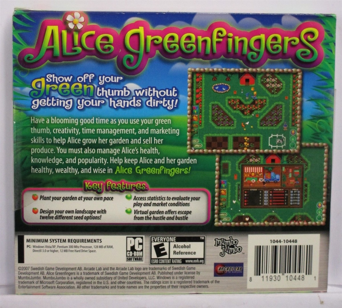 Video Game PC Alice Greenfingers NEW SEALED Jewel