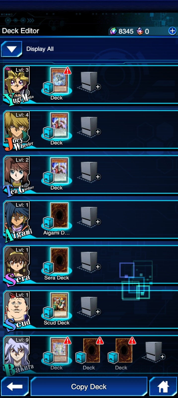 YU GI OH DUEL LINKS IOS, ANDROID, 111 characters, ,9485 gems, 21 decks, 821 box