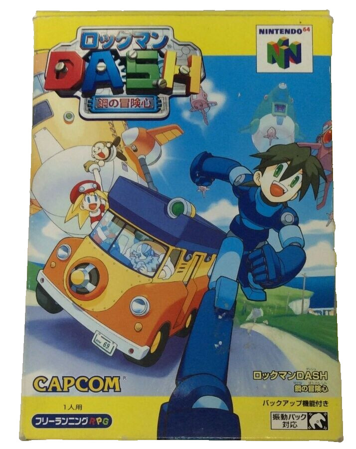 Nintendo 64 Rockman Dash Mega Man CAPCOM N64 W/ box manual