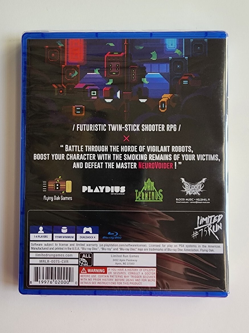 NeuroVoider Limited Edition (PlayStation 4, PS4) LRG #75 w/ Trading Card – NEW