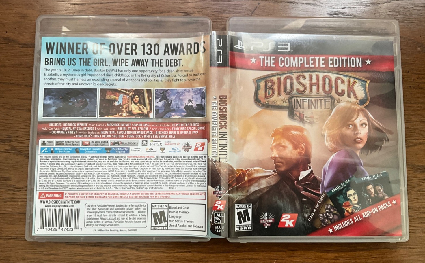 LOT BioShock Infinite Complete Ed. PS3/Ultimate Songbird/Bird-Cage Skeleton Key