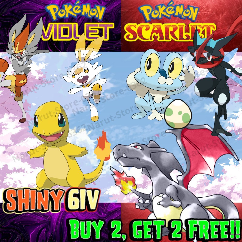 GRENINJA🌟FROAKIE🌟 SCORBUNNY 🌟SHINY 6IV🔥 POKEMON ESCARLATA & VIOLETA🌟