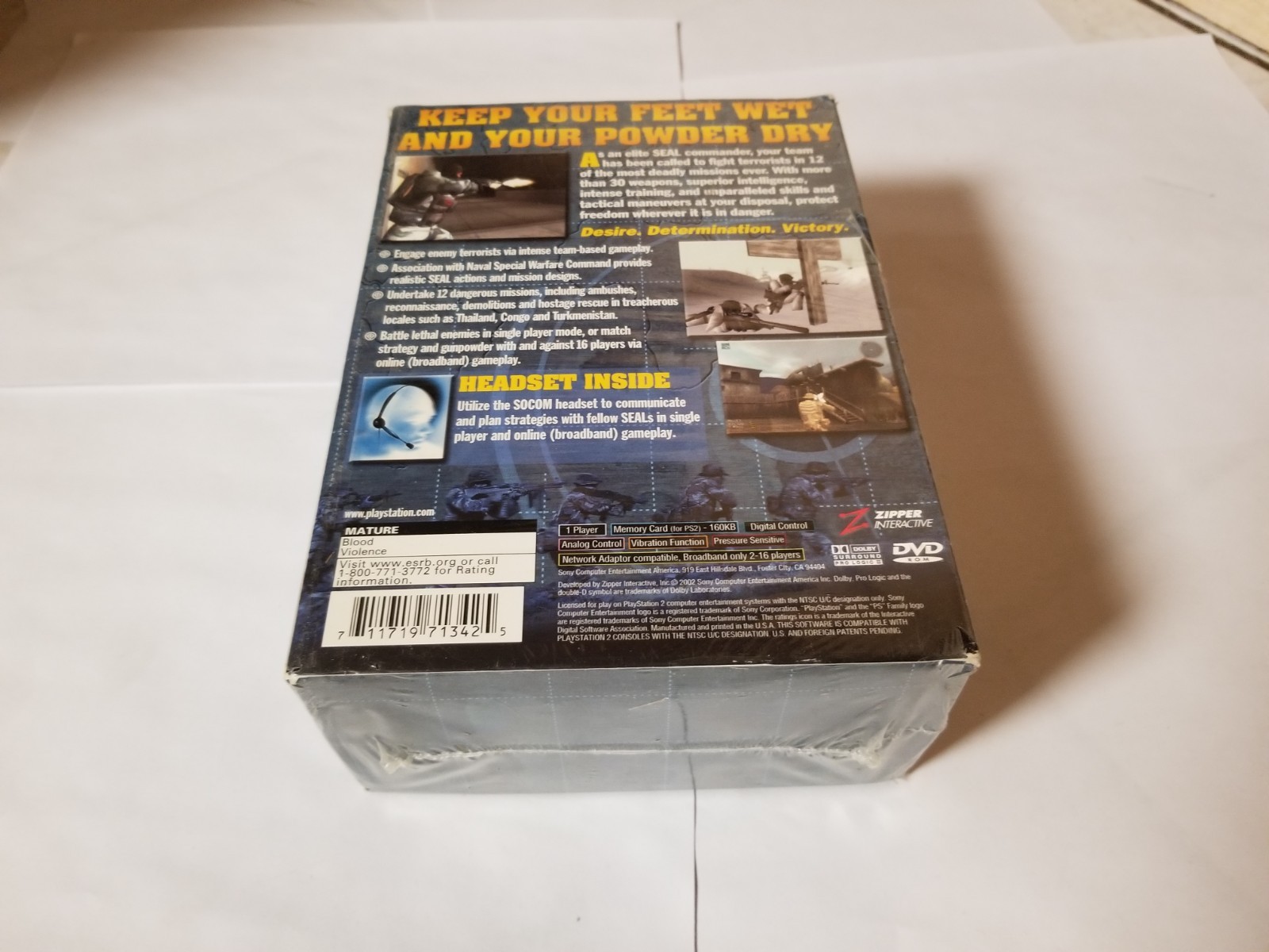 Socom US Navy Seals Big Box With Headset Sony PlayStation 2 Factory Sealed ps2