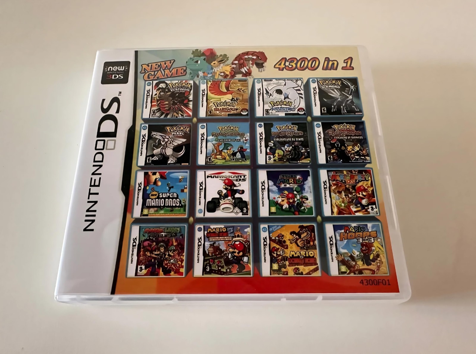 4300 in 1 Game Cartridge for Nintendo –Retro Game Collection with color box