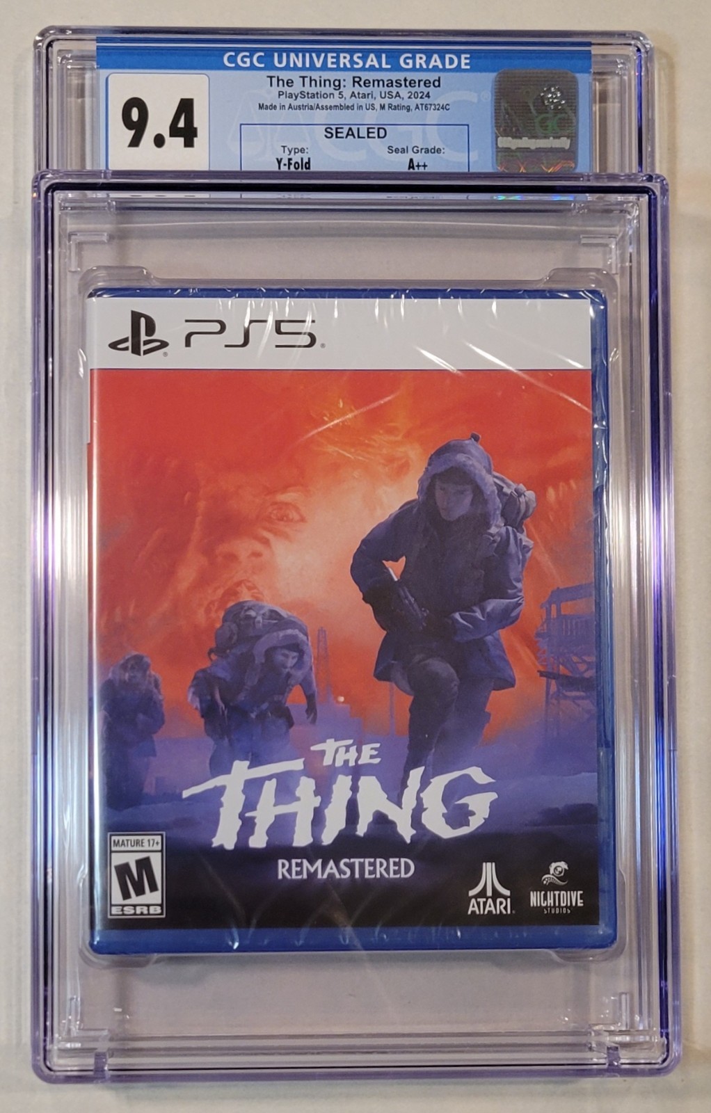 2024 The Thing: Remastered PlayStation 5 PS5 Brand New Graded CGC 9.4 Sealed A++
