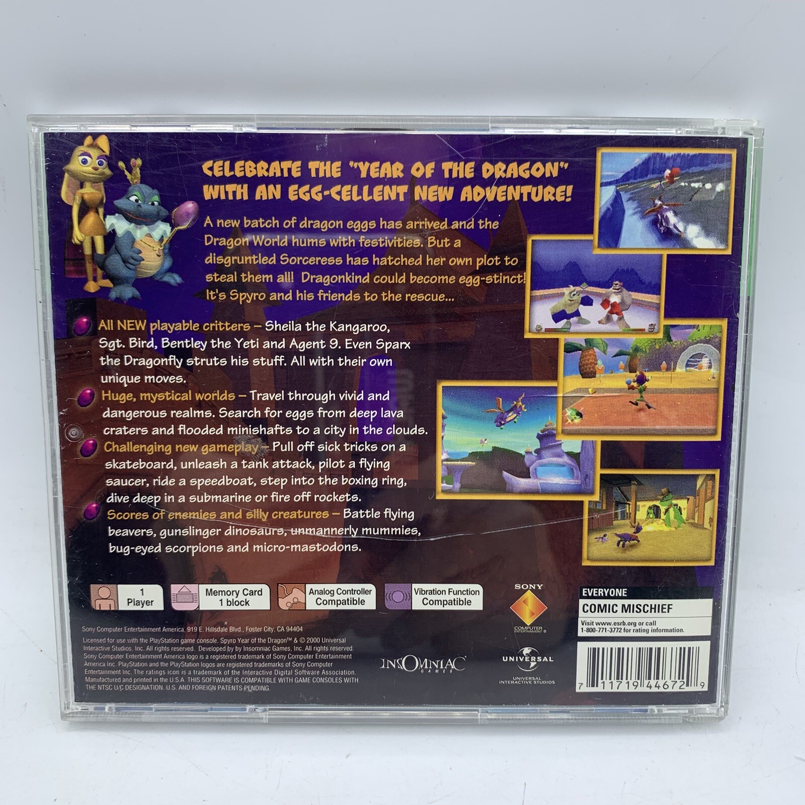 Spyro Year of the Dragon (Sony PlayStation 1 PS1, 2000) CIB