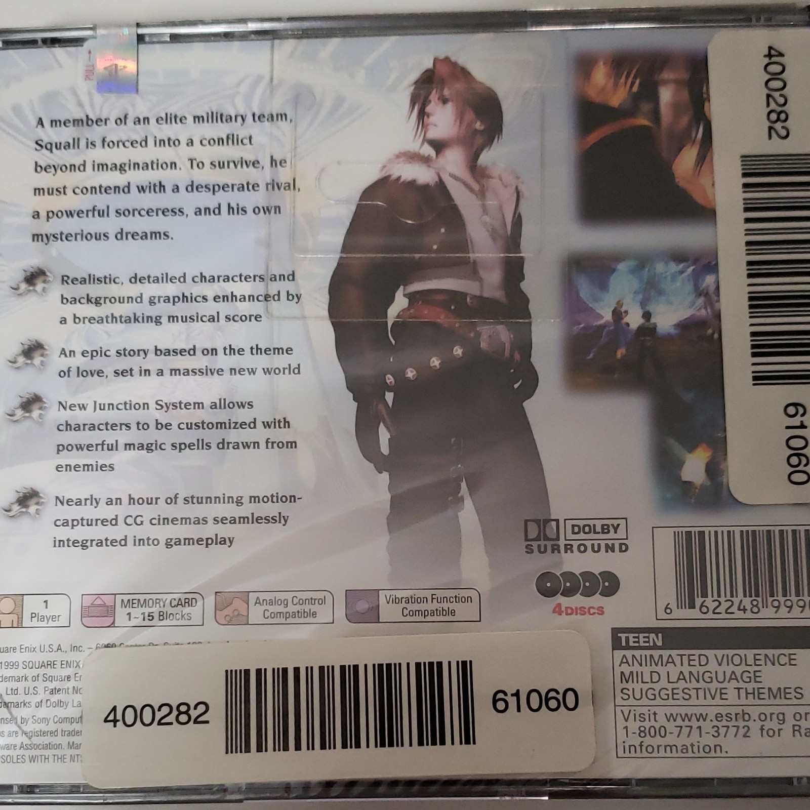 Square Enix Final Fantasy VIII Greatest Hits PS1 Game, T-Teen NTSC-U/C