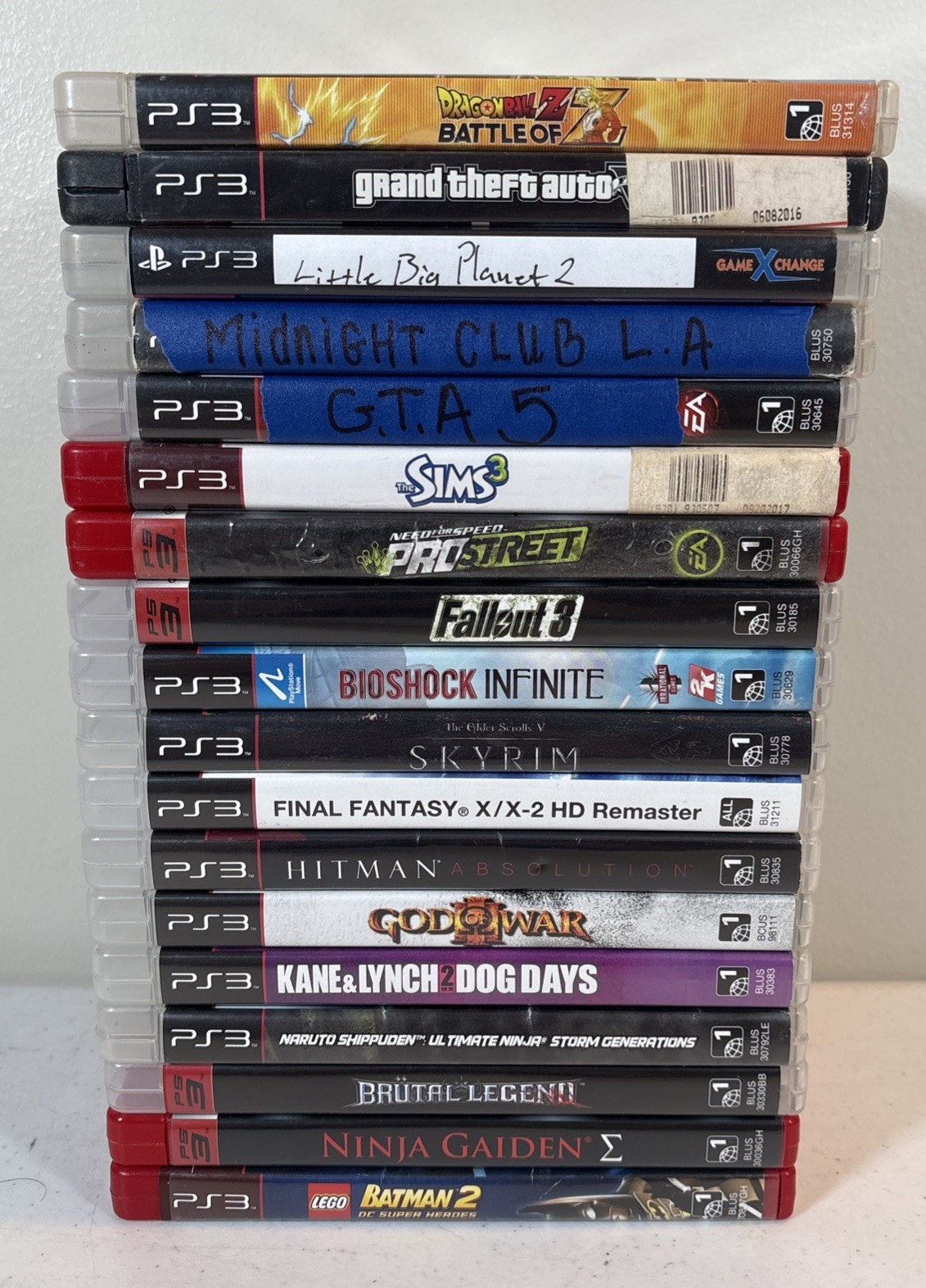PlayStation 3 Game Lot GTA FFX God Of War 3 ninja gaiden brutal legend..