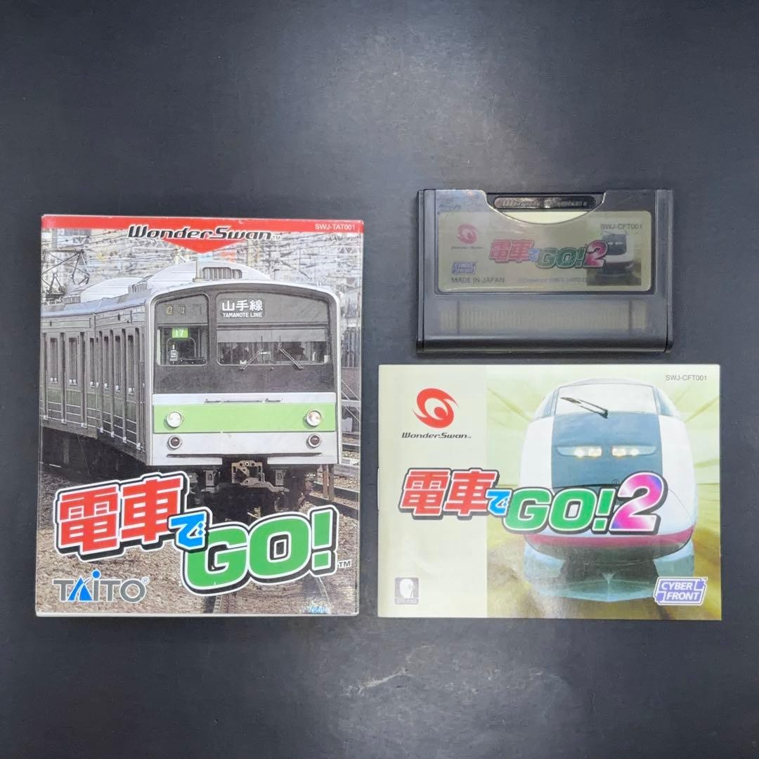 Densha de Go WonderSwan Japanese Game Lot of 2 Used