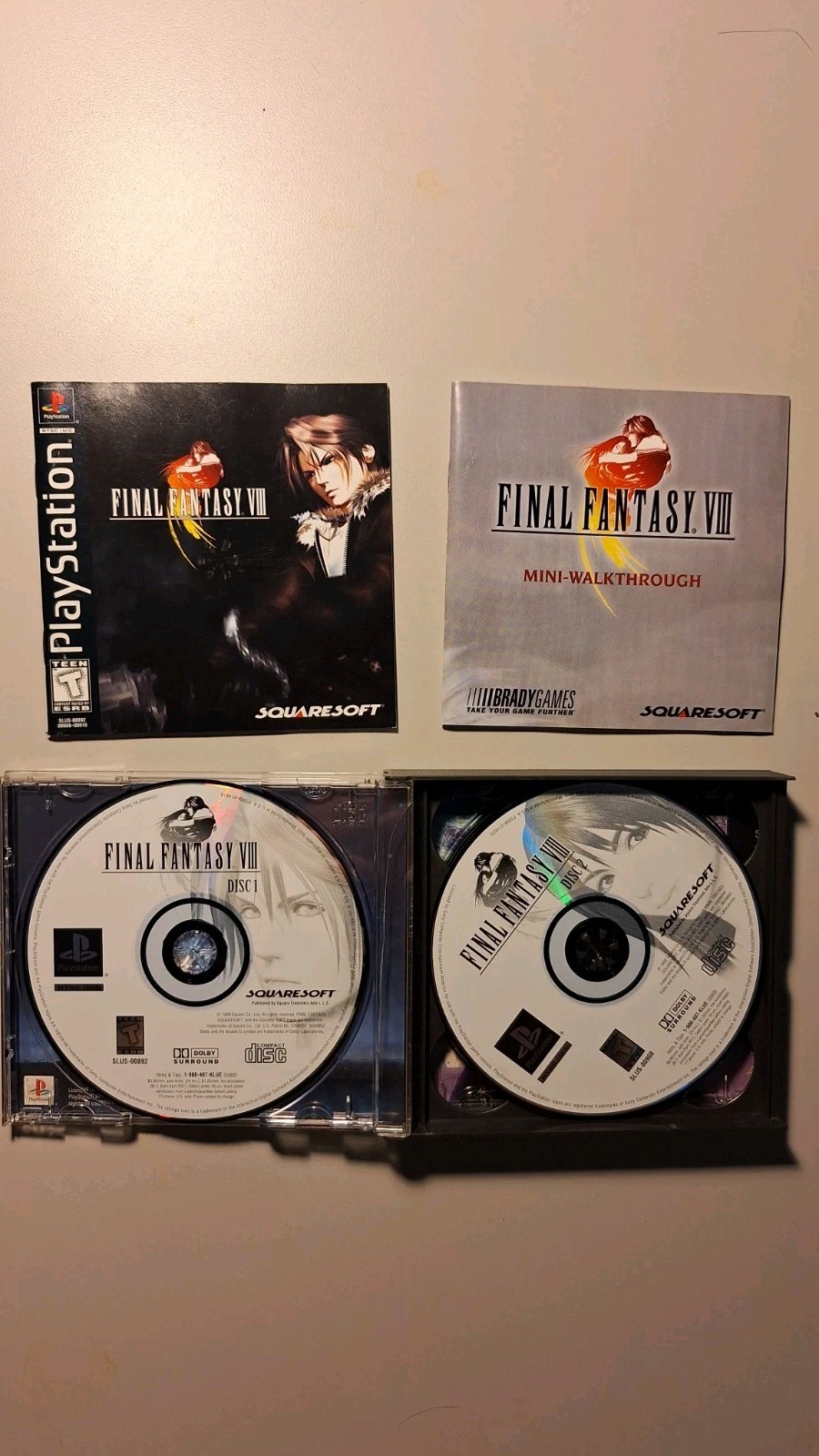 Final Fantasy VIII 8, PS1 PlayStation Black Label – 4 Discs Manual Walkthrough