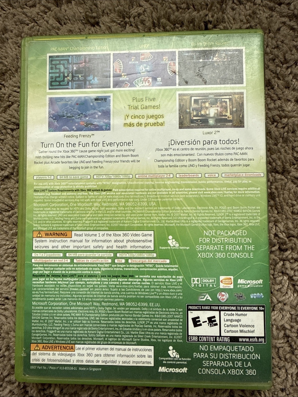 Xbox Live Arcade Compilation Disc Xbox 360 2007 Compilation Edition Tested Works