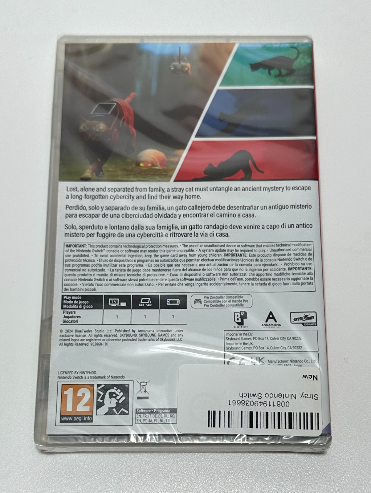 Stray Nintendo Switch PEGI Version Brand New Factory Sealed (Bulk Available)