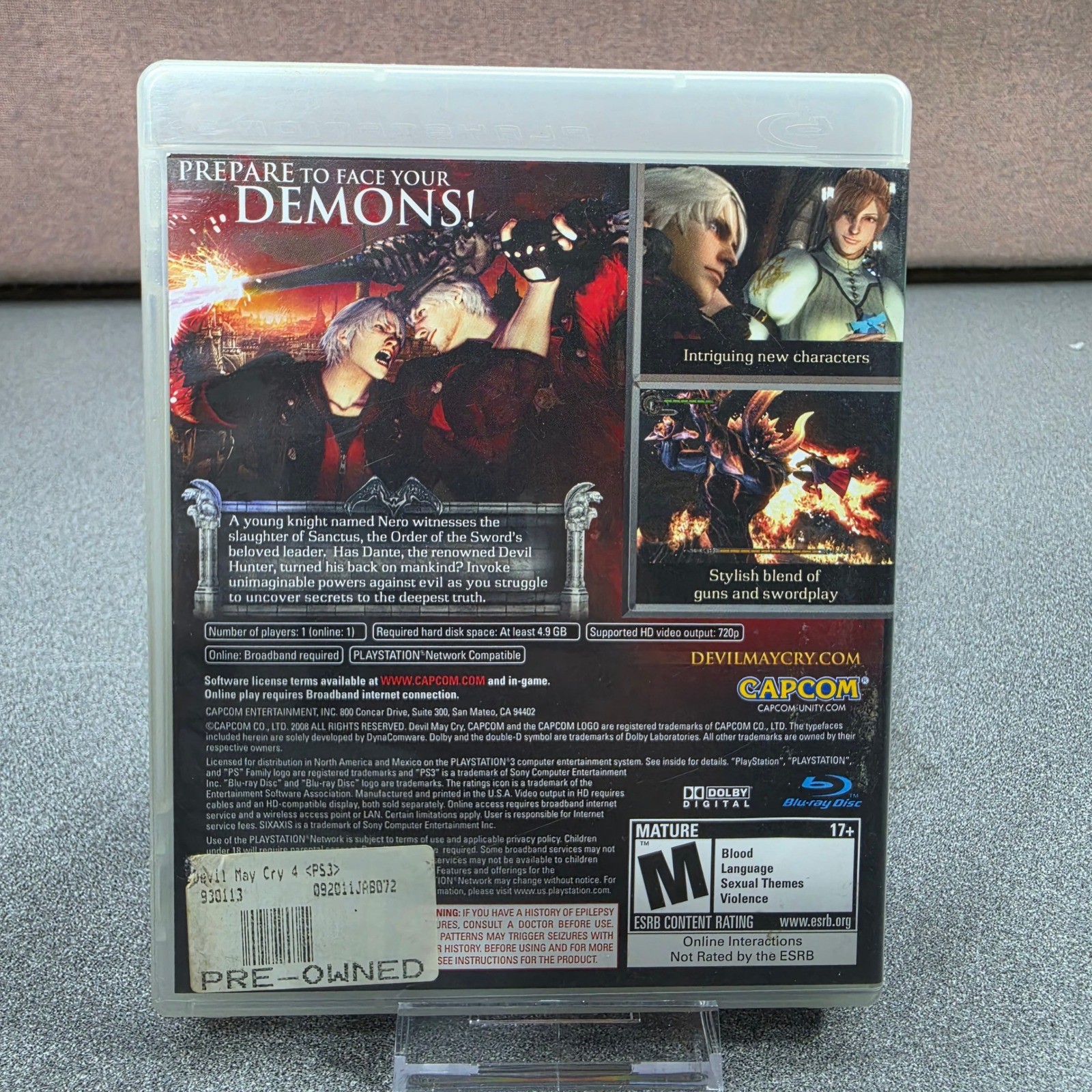 Capcom Devil May Cry 4 PS3 Excellent Action Hack and Slash