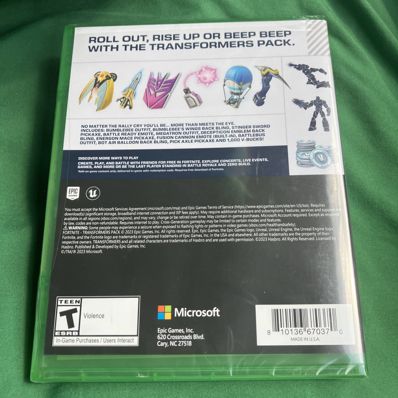 Fortnite Transformers Pack (Xbox Series X/S, Xbox One) BRAND NEW Sealed -No Disc
