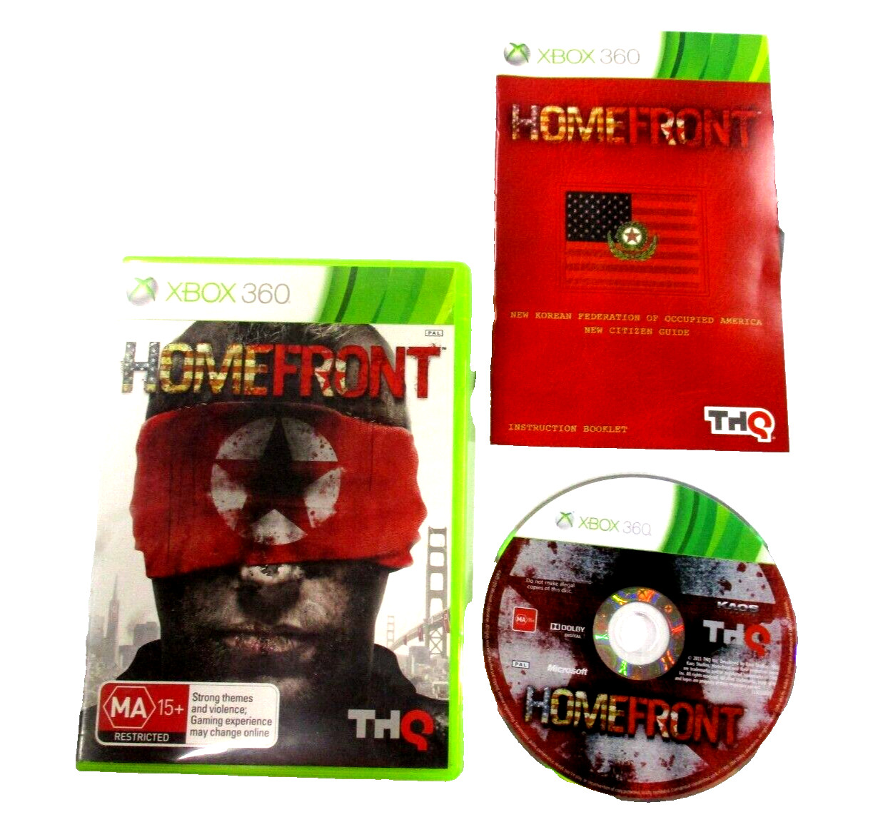 Homefront XBOX 360 MA15+ PAL R4 + Manual 2010 Epic Games Tested