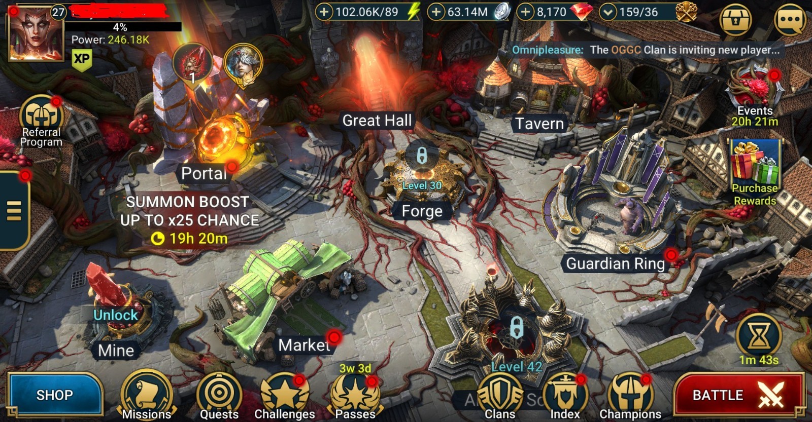 Raid Shadow Legends | Starter Mythical – Arne : 102k energy / 26 Legendary