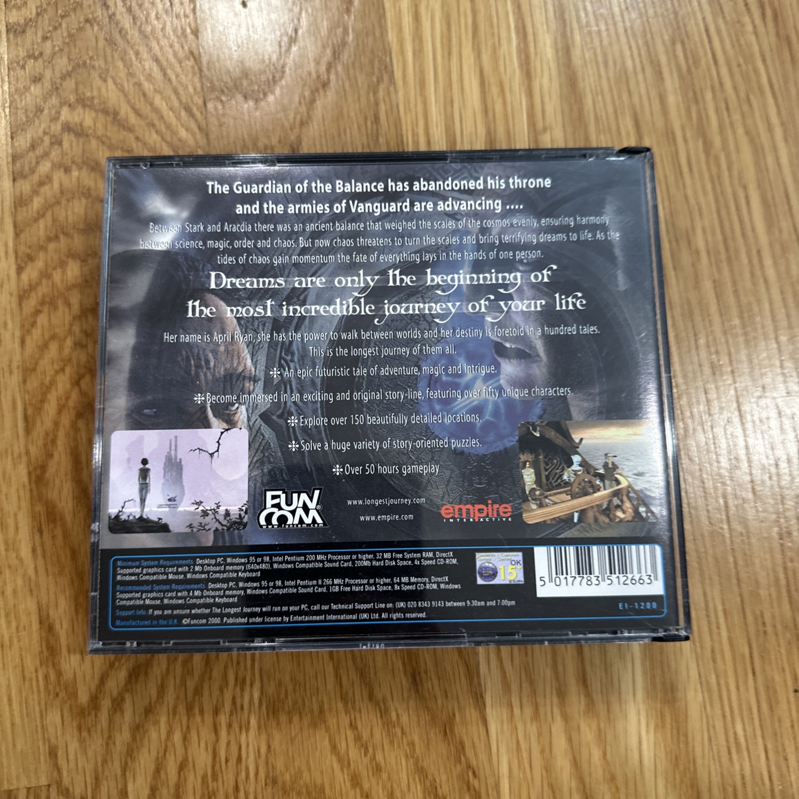The Longest Journey PC CD ROM Funcom Empire Interactive – Complete Big Box