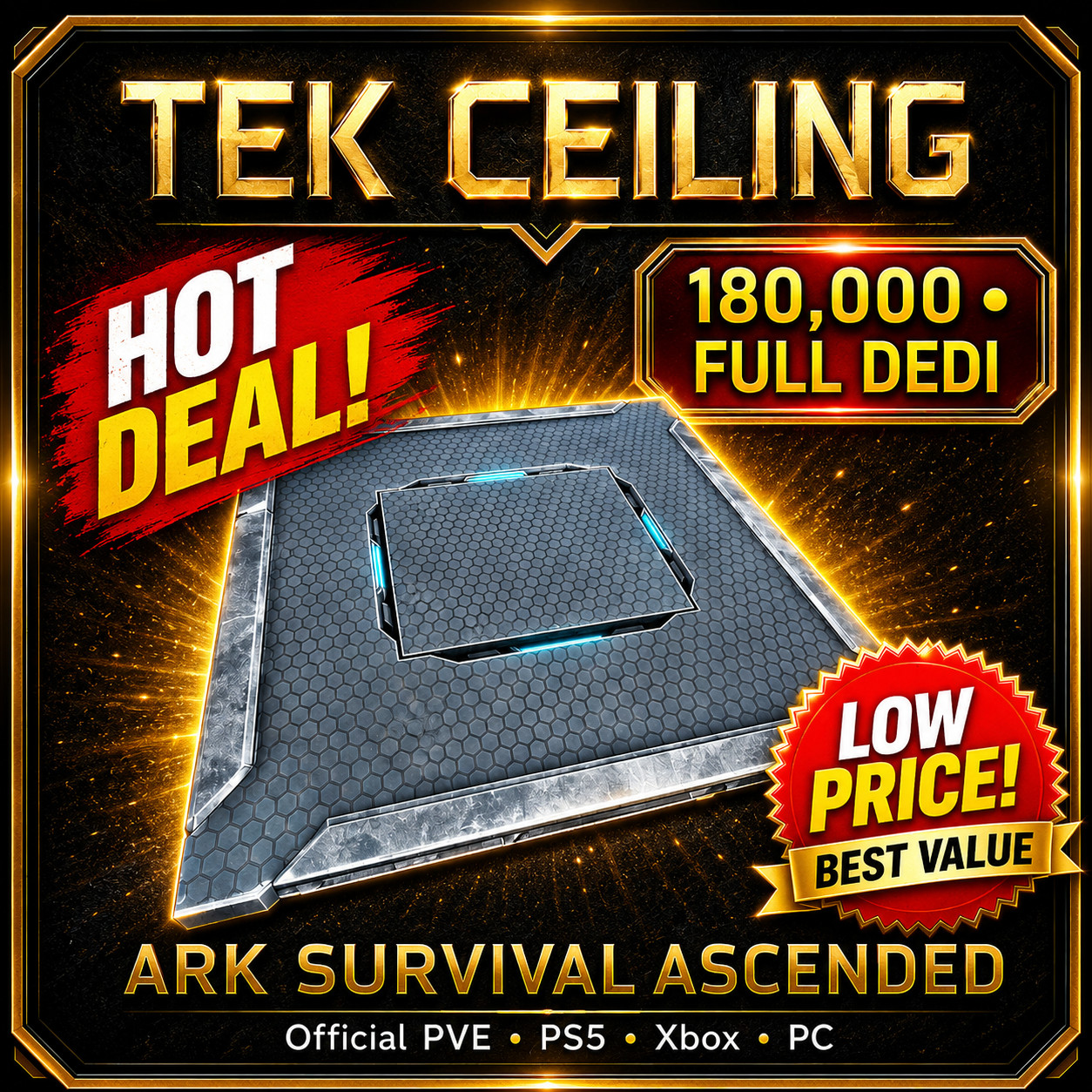 Tek Ceiling – ARK Survival Ascended PVE – ASA Tek Structures – Official PS5 Xbox