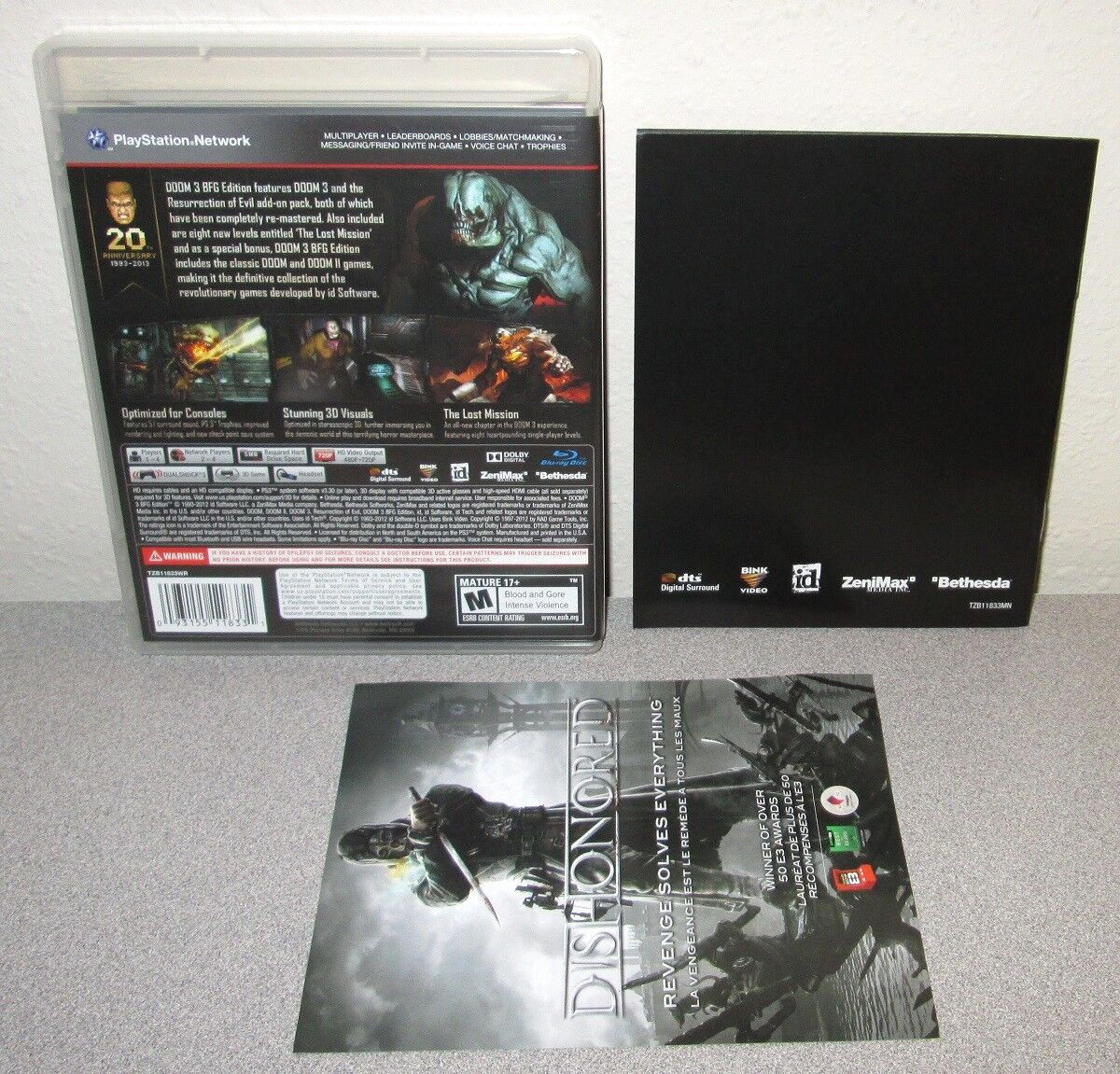 DOOM 3 BFG Edition Complete w/Manual PlayStation 3 id Software Shooter FPS PS3