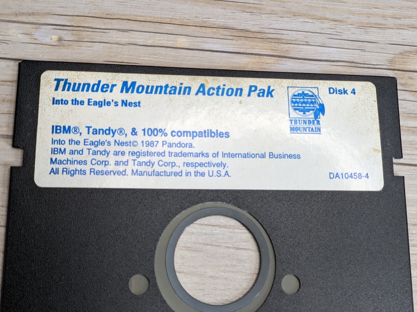 Thunder Mountain Action Pak 5.25″ Floppy Disk # 4 Into Eagle’s Nest IBM / Tandy