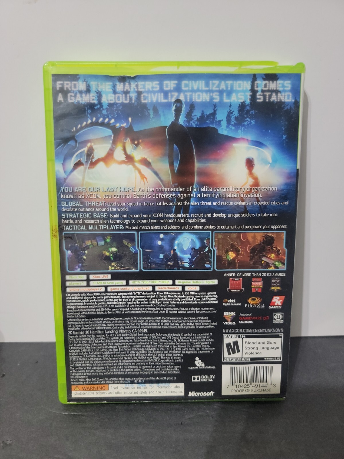 XCOM: Enemy Unknown – Xbox 360 – Tested & Working With Manual