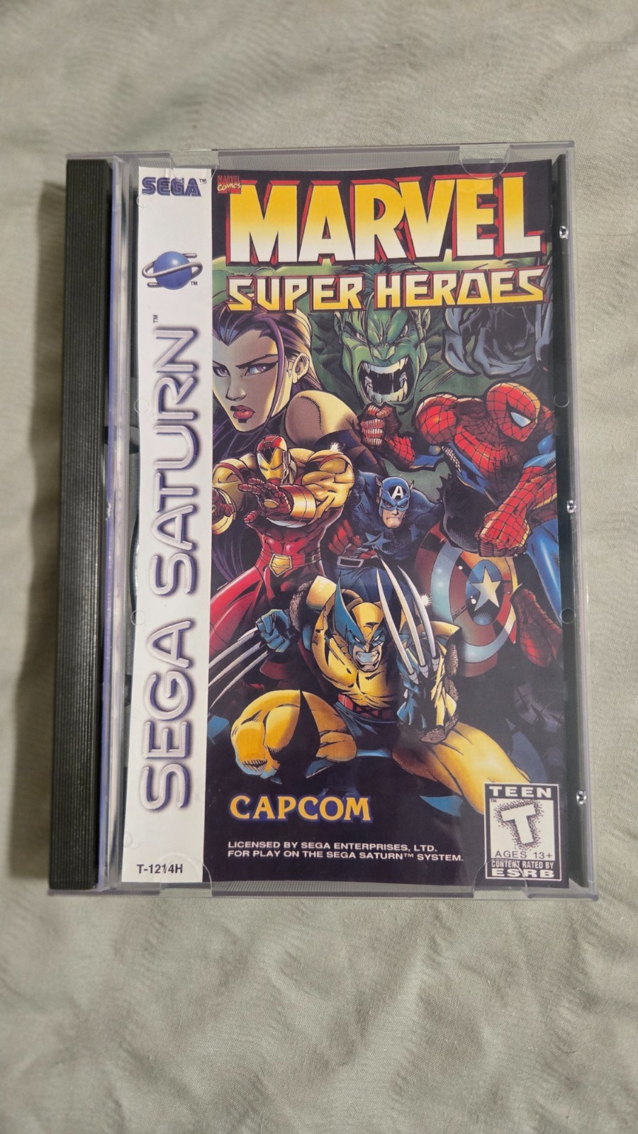 Marvel Super Heroes Saturn USA Genuine + A grade reprinted insert+manual
