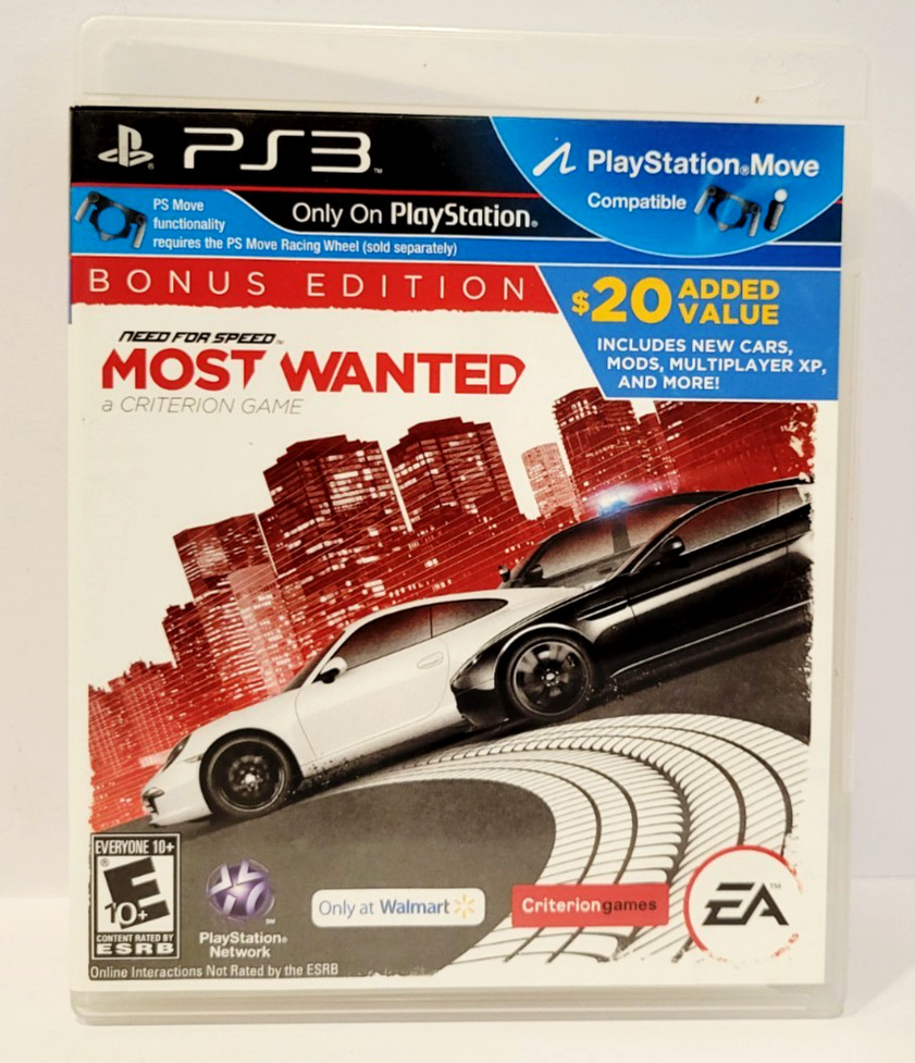 Need for Speed: Most Wanted Limited Edition PlayStation 3 PS3 ONLY CASE & MANUAL