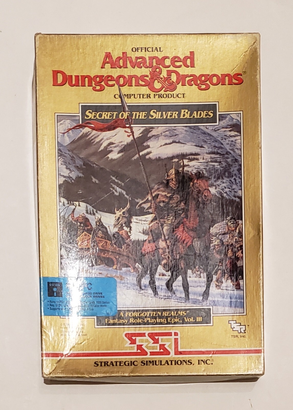 Advanced Dungeons and Dragons Secret of the Silver Blades IBM PC 5.25″