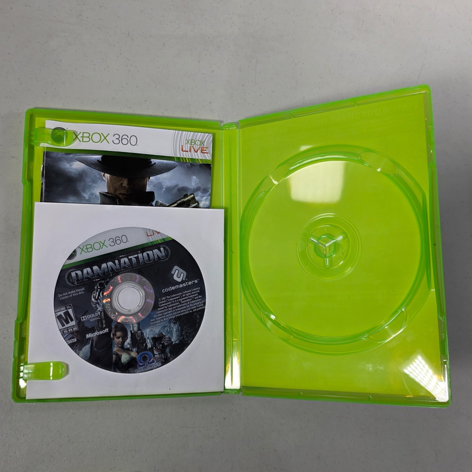Damnation (Microsoft Xbox 360, 2009) Complete CIB W/ Manual Tested