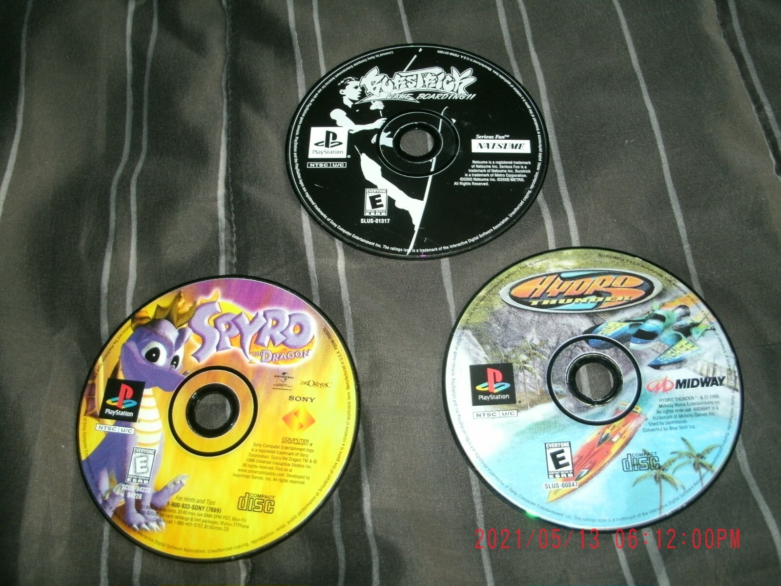 Hydro Thunder Spyro The Dragon And Bonus Game Sony PlayStation And BC PS2’s