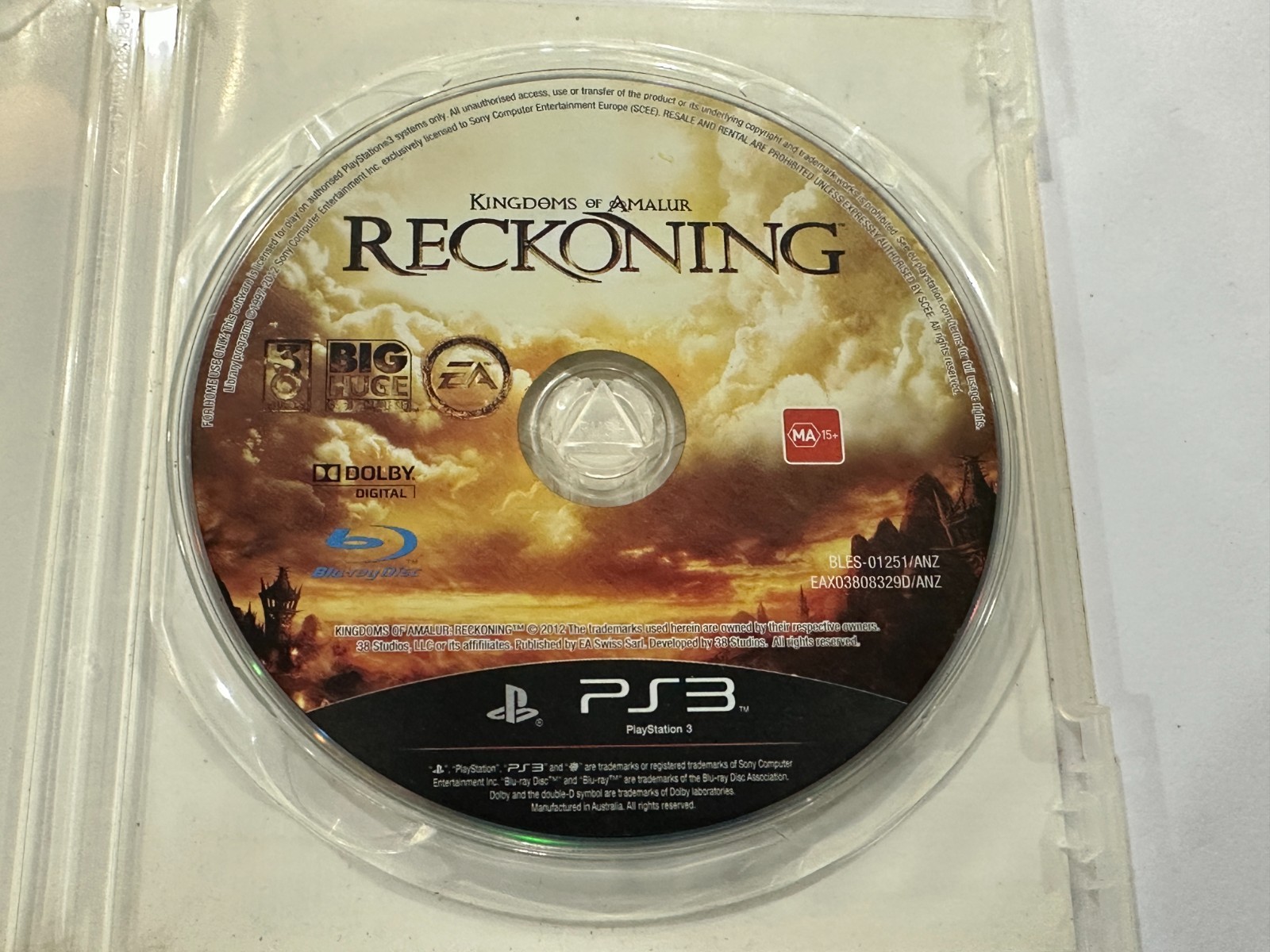 KINGDOMS OF AMALUR RECKONING (SONY PS3 GAME, MA 15+)