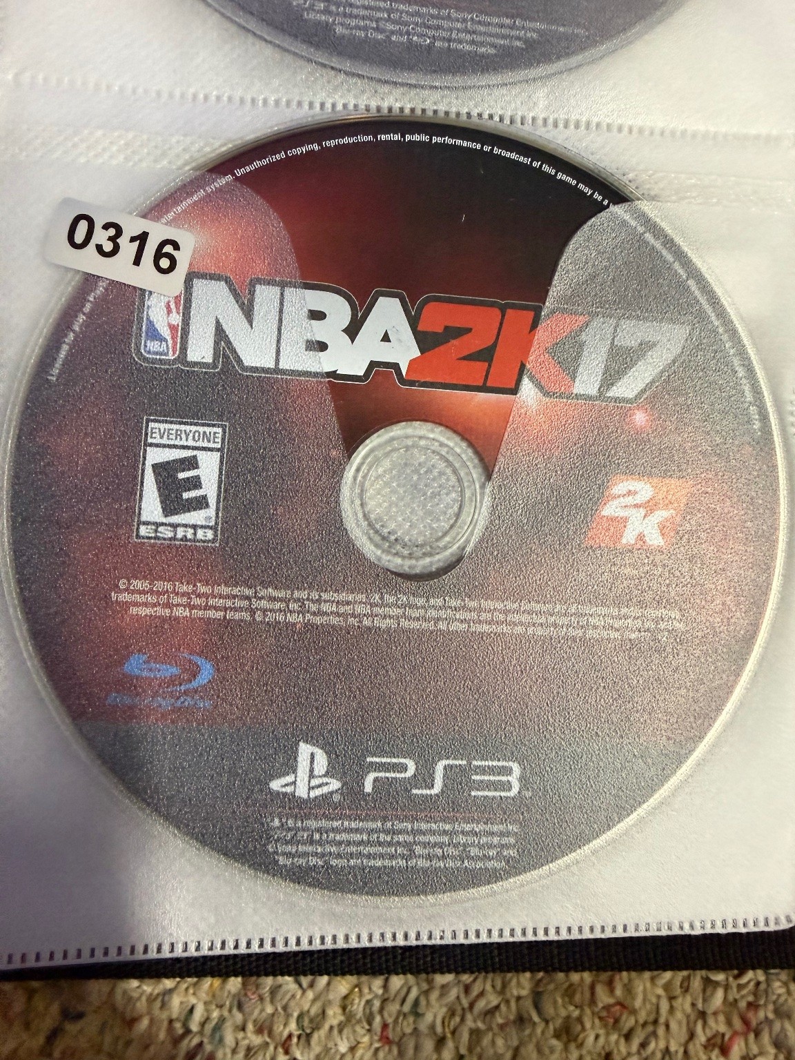 NBA 2K17 PS3 PlayStation 3 Video Game Basketball Sports Simulation