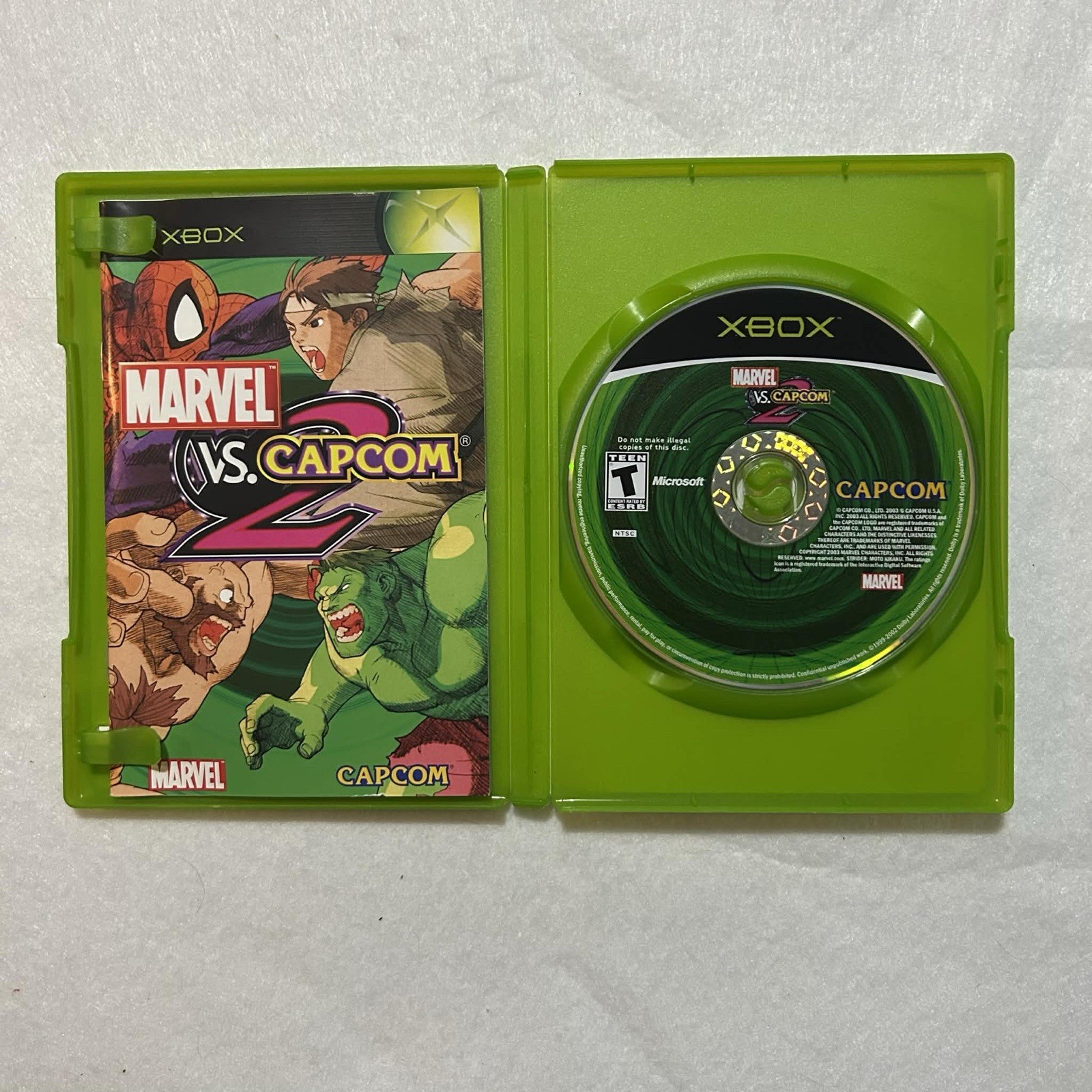 Marvel vs. Capcom 2 (Microsoft Xbox, 2003) COMPLETE CIB TESTED