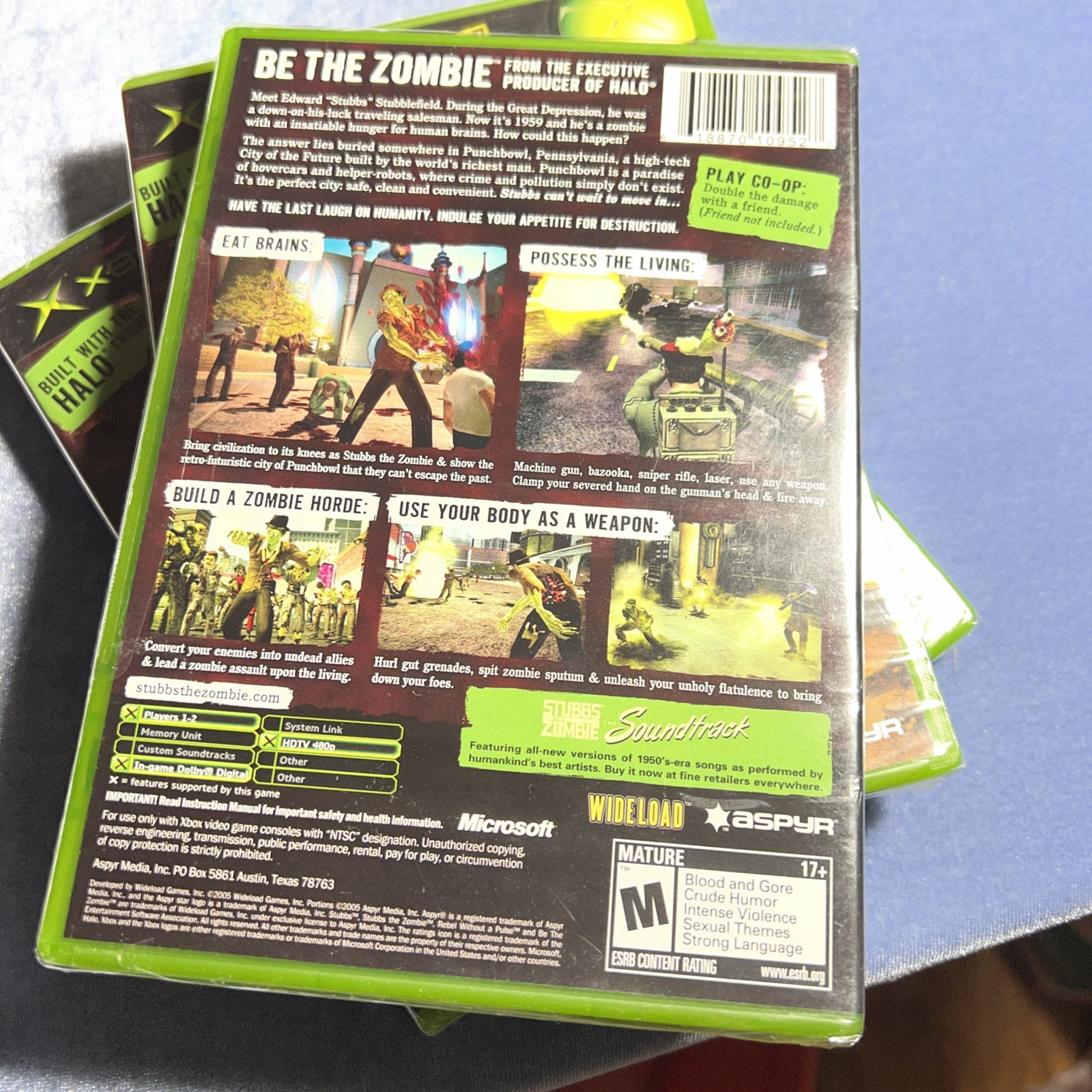 Stubbs the Zombie in Rebel Without a Pulse Microsoft XBOX New Factory Sealed