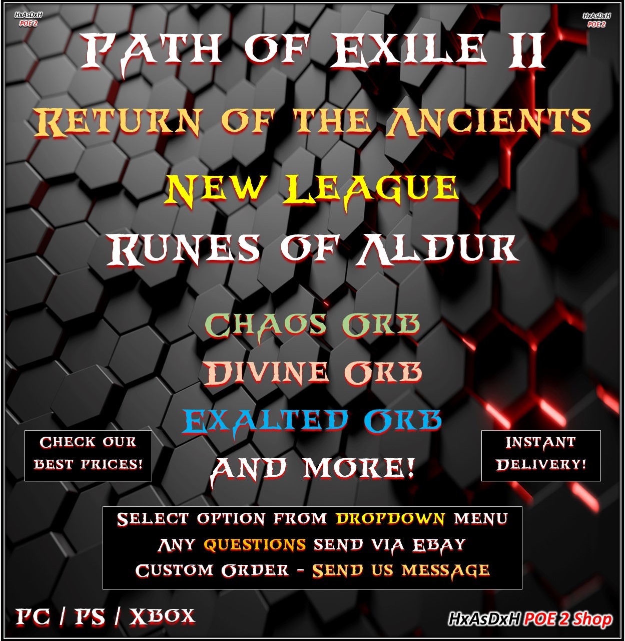 ✨Path of Exile 2✨Exalted & Chaos & Divine Orb✨Return of the Ancients✨New League✨